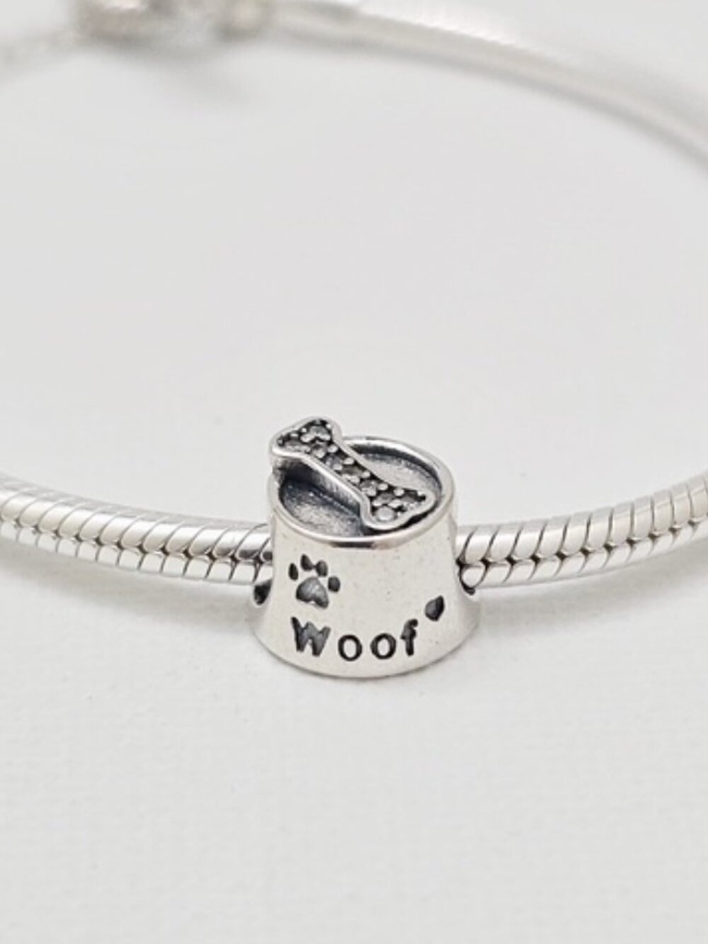 Pandora Woof Dog Bowl Charm